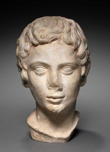 Hoofd van een Jongeling door Roman Period Egyptian
