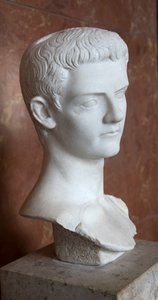 Buste van de keizer Caligula (12 - 41 AD) door Roman Roman