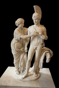 Kunst Rome Keizerlijk paar in Mars en Venus (tussen 120 en 140 AD) marmeren beeldhouwwerk door Roman Roman