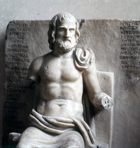 Euripides, Griekse tragische dichter. (Romeins keizerlijk marmer) Louvre Museum, Parijs door Roman Roman