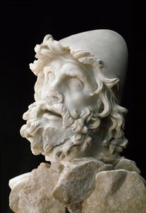 Polyphemus blind: Hoofd van Odysseus