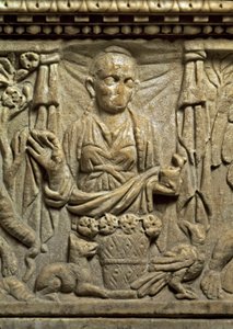 Voorstelling van een bloemist (reliëf) door Roman Roman