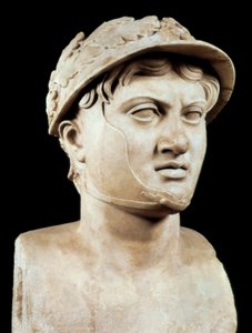 Romeinse kunst: buste van Pyrrhus 1e (319-272 v.Chr.) (marmer) door Roman Roman
