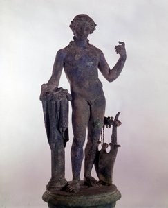 Romeinse kunst: standbeeld van Apollo in brons. Museum van Romeinse Oudheden in Rome door Roman Roman