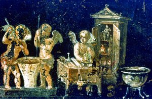 Muurschildering uit het Huis van de Vetti door Roman Roman