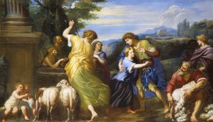 Jakob en Rachel bij de bron door Roman School
