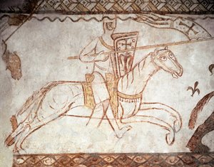 Kruistocht: Ridder van de Orde van Tempeliers. Romaans kunst