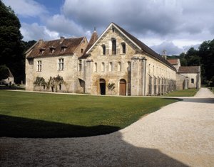 Zicht op gevangenis, scriptorium en kapittelzaal