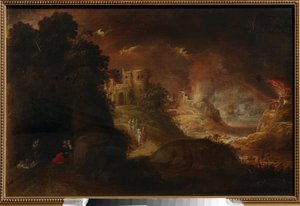 Sodom en Gomorra door Rombout van Troyen