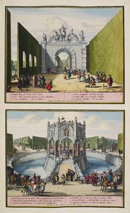 Het park in Enghien, c.1685, illustratie uit 