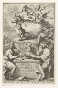 Allegorische figuur met Joodse man door Romeyn de Hooghe
