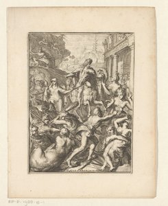 Allegorische voorstelling van Willem III te paard door Romeyn de Hooghe