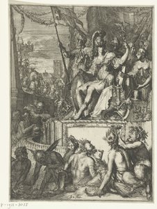 Allegorische voorstelling van de handel door Romeyn de Hooghe