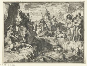 De soldaten van Farao worden verzwolgen door de Rode Zee