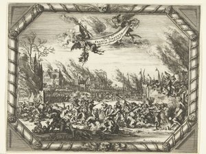 Franse wreedheden in Bodegraven en Zwammerdam, 1672 door Romeyn de Hooghe