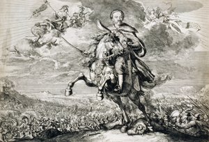 Verheerlijking van Jan Sobieski III (1629-96) bij de slag bij Chocim, 1674 door Romeyn de Hooghe