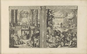 Hof van de Tartaarse keizer; Braziliaanse Tapoeiers bereiden hun voedsel