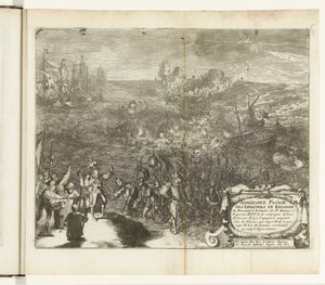 Nachtelijke tocht van de Spaanse soldaten naar Duiveland, 1575 door Romeyn de Hooghe