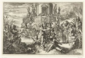 Overwinningen met de komst van Willem III door Romeyn de Hooghe