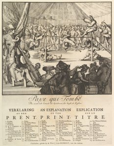 Paye qui Tombe: Die eerst valt betaalt de speelman, die laatst, de kosten The Fall of the .... door Romeyn de Hooghe