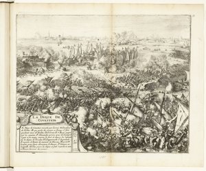 Strijd om de Kauwensteinse dijk, 1585 door Romeyn de Hooghe