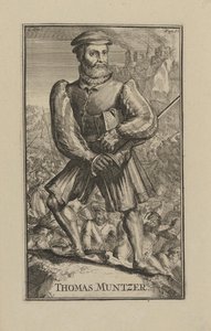Thomas Müntzer (vers 1489-1525), priester en religieus leider van de Boerenoorlog in Duitsland (portret)