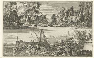 Twee voorstellingen van Franse wreedheden, 1672