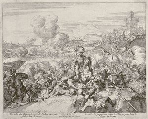 Wenen Print Cyclus, Het leger van de keizer vecht met de Turken door Romeyn de Hooghe