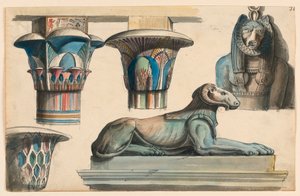Egyptische antiquiteiten door Romolo Achille Liverani