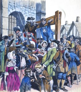 Daniel Defoe (1660-1731) (gouache on paper)