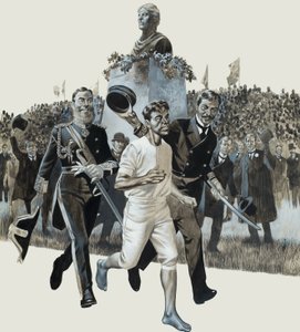 Robbedoes Louis (gouache op papier) door Ron Embleton