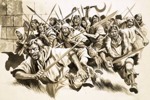 Ongeïdentificeerde menigte in de aanval