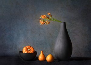 Oranje herfststilleven