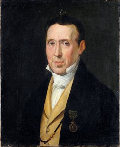 Portret van Andrea de Marchi da Recco Schilderij door Rosa Carrea Bacigalupo (1794-1854) Genua, Galleria d