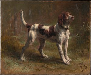 Een Limier Briquet Hound door Rosa Bonheur