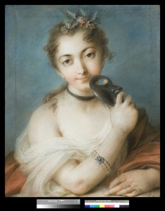 Portret van een vrouw met masker