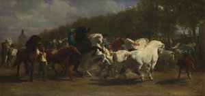 De paardenmarkt door Rosa Bonheur