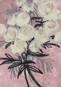 Abstracte witte rozen door Rosana Laiz Blursbyai