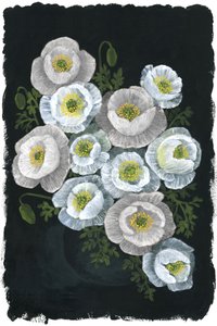 Elegante witte klaprozen door Rosana Laiz Blursbyai
