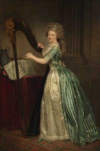 Zelfportret met een harp, 1791