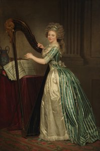 Zelfportret met een harp, 1791