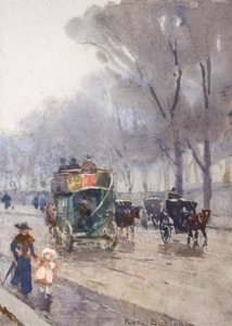 Park Lane met omnibus door Rose Maynard Barton