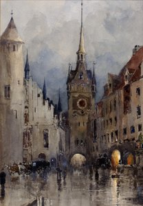 Straatscène in München, 1880 door Ross Turner