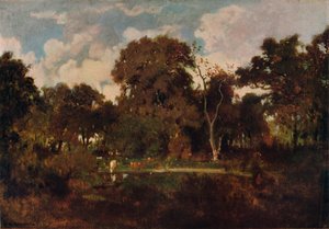 Het bos van Fontainebleau door Rousseau