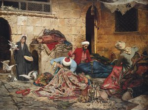 De Tapijtmakers, 1883 door Rudolf Der G. Swoboda