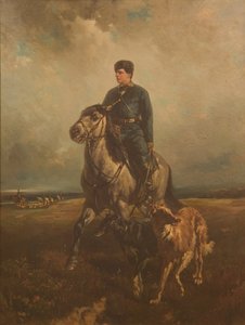 Grootvorst Vladimir Alexandrovich van Rusland 1847-1909 op de jacht, 1890s door Rudolf Ferdinandovich Frenz