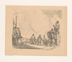 Paardenrenbaan in Berlijn door Rudolf Grossmann