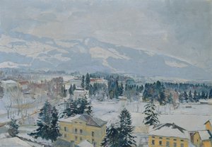 Salzburgse landschap met Kapuzinerberg
