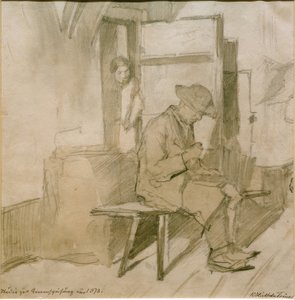 Studie voor de armenvoeding door Rudolf Hirth du Frenes