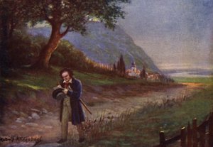 Beethoven tijdens zijn ochtendwandeling in de Weense buitenwijk Kahlenbergerdorf door Rudolf Klingsbogl